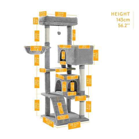 Cat Free Shipping Cat Tree Large Cat Tower with Scratching Posts Multilayer Cat Tower with Hammocks Condo