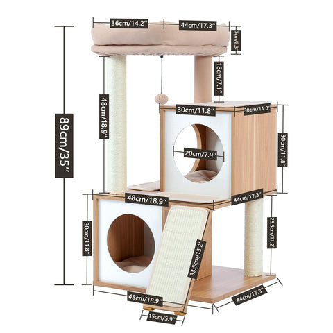 Cat Free Shipping Cat Tree Large Cat Tower with Scratching Posts Multilayer Cat Tower with Hammocks Condo