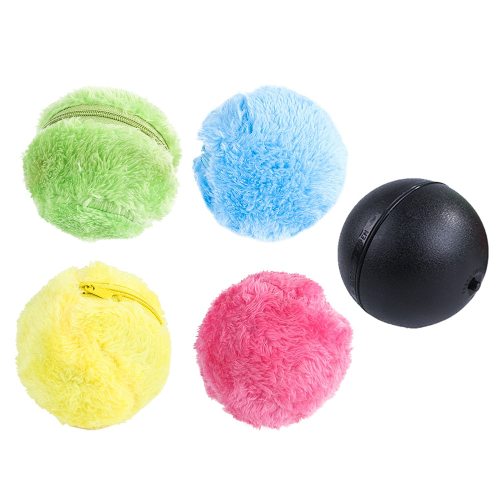 Magic Rolling Ball Toy Activation Ball Dog Cat Interactive Funny Chew Plush Electric Rolling Ball Pet Dog Cat Toy