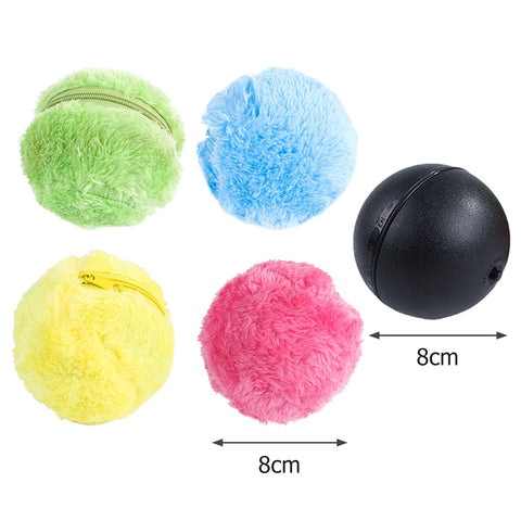 Magic Rolling Ball Toy Activation Ball Dog Cat Interactive Funny Chew Plush Electric Rolling Ball Pet Dog Cat Toy